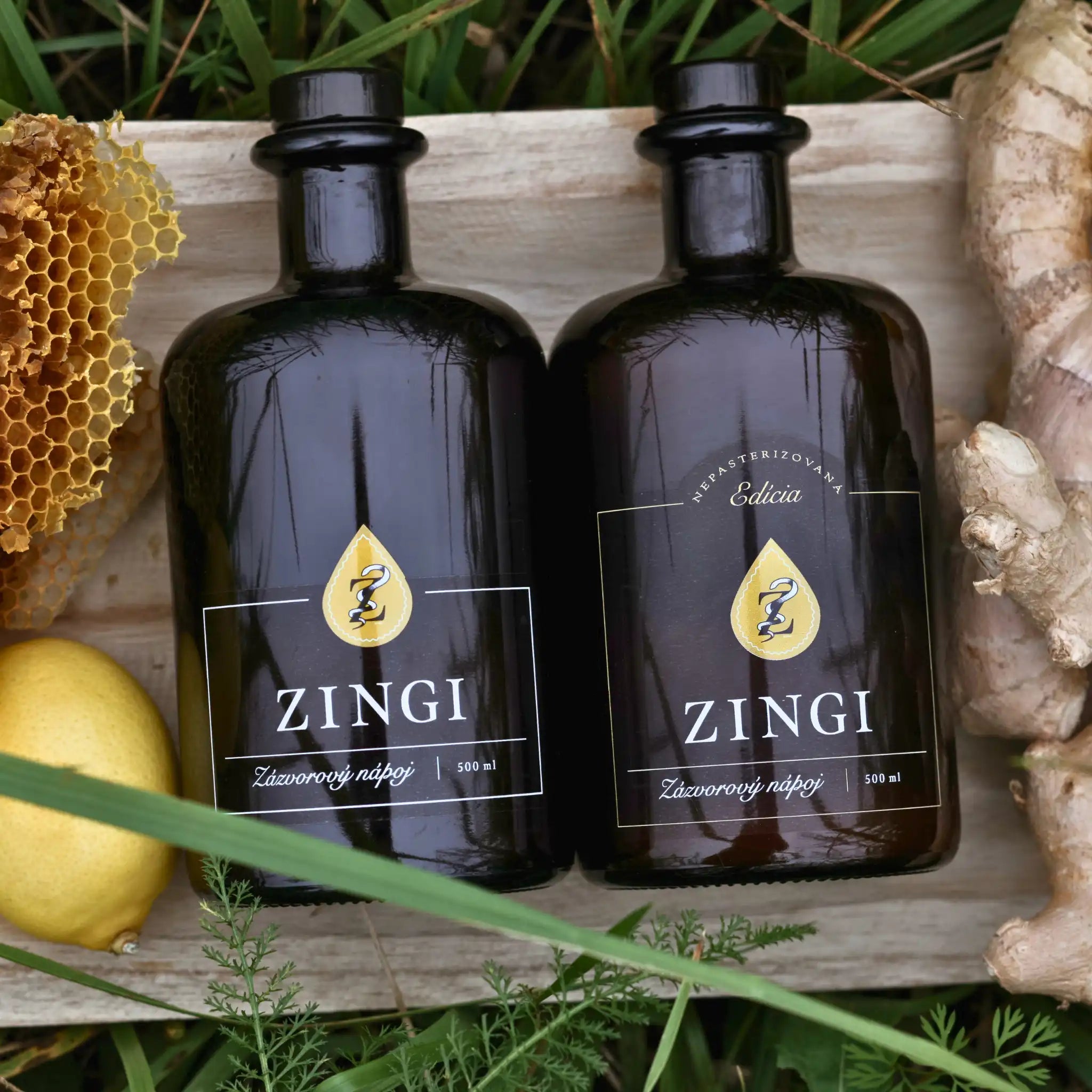 Zingi - zázvorový nealkoholický nápoj 0,5 l
